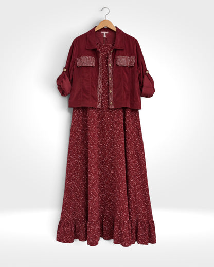 The Florence Cord Dress & Jacket Set