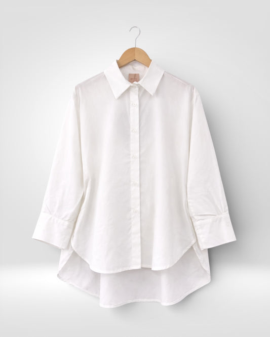 Essential Flow Cotton Button-Down