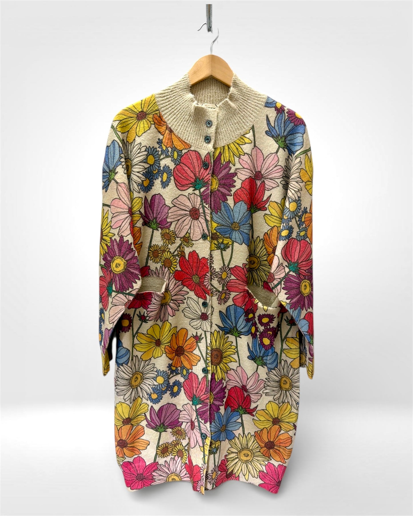 Meadow Bloom Longline Cardigan (Bella Blue)