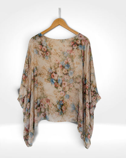 Silk Garden Batwing Short Top
