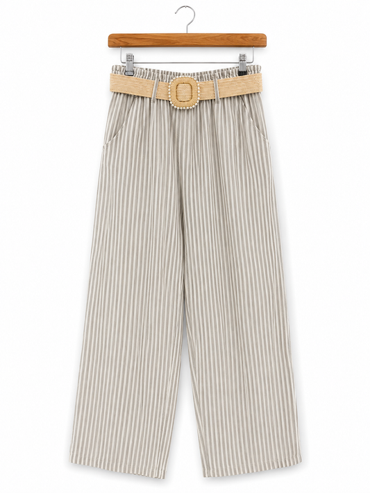 Amalfi Stripe Linen Trousers