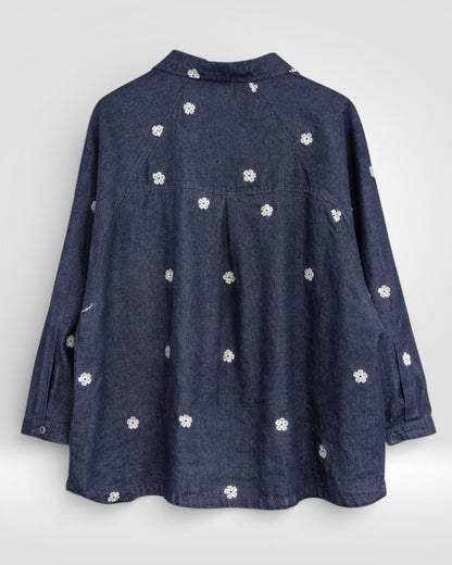 Indigo Daisy Relaxed Jacket (Bella Blue)