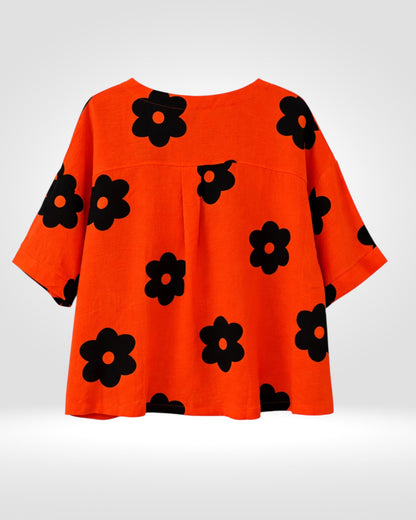 Poppy Bloom Oversized Top (Bella Blue)