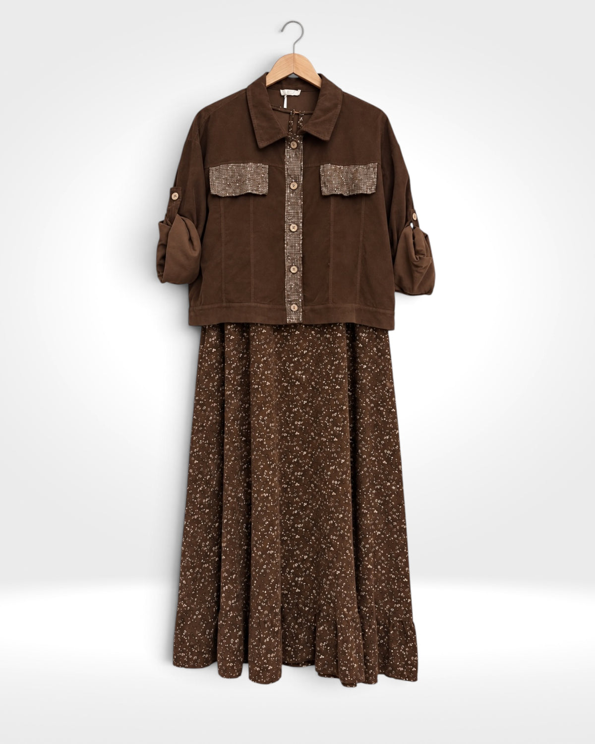 The Florence Cord Dress & Jacket Set