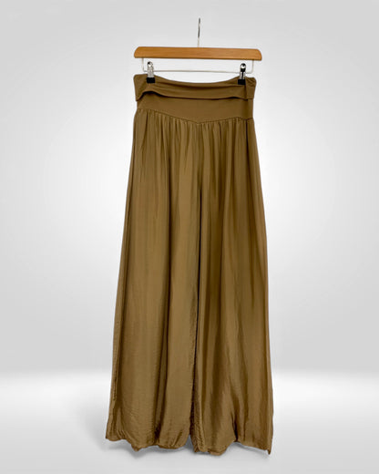 Silk Wide-Leg Trouser