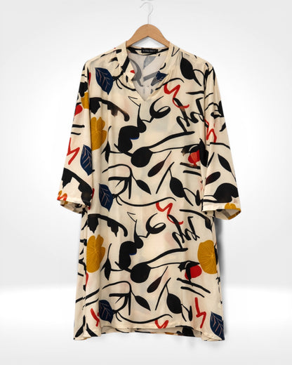 Abstract Muse Shirt Dress (Bella Blue)