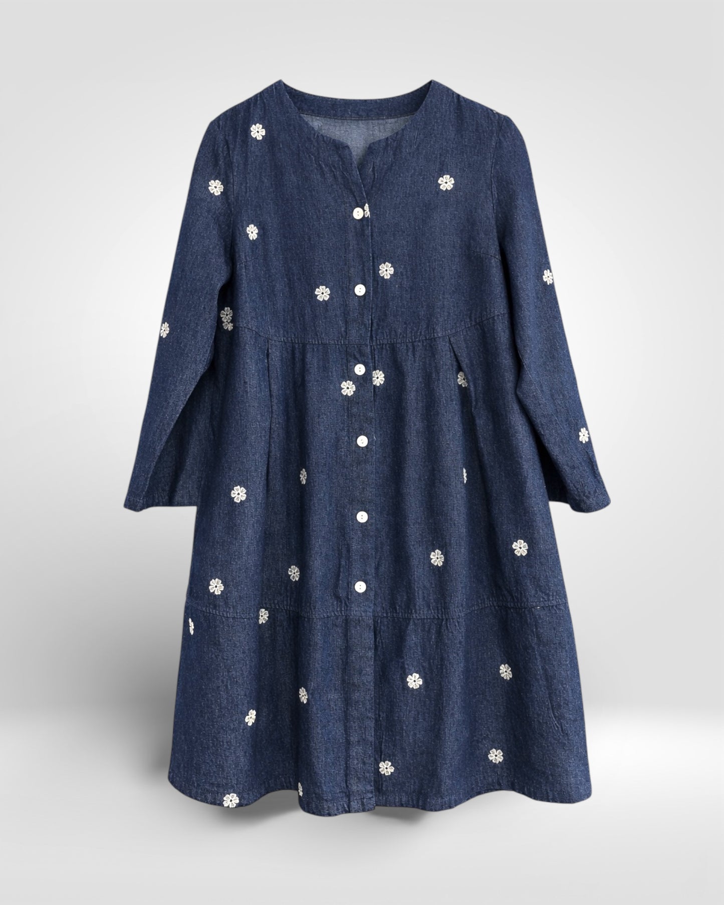 Indigo Daisy Relaxed Dress (Bella Blue)