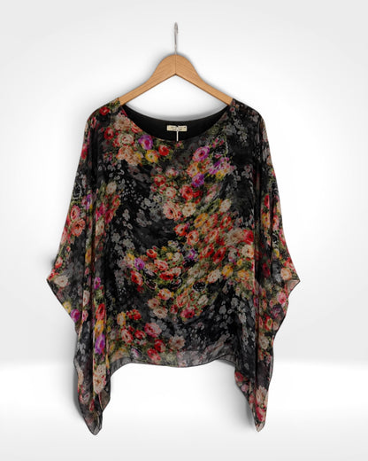 Silk Garden Batwing Short Top