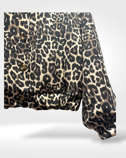 Wild Luxe Leopard Button-Up Jacket