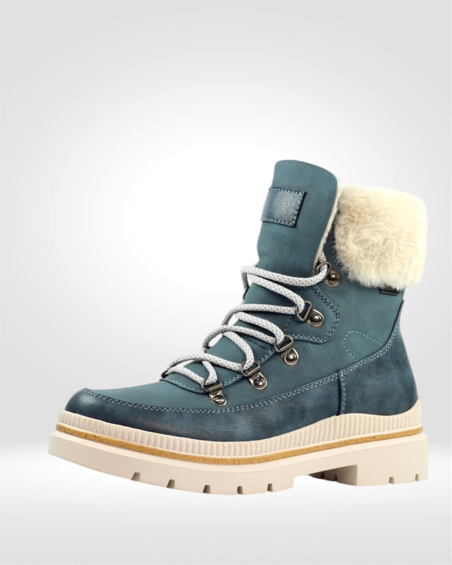 Evelyn Mid Blue Waterproof Boot