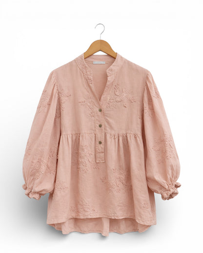 Elara Cotton Embroidered Blouse