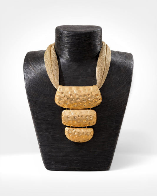 Layered Gold Statement Necklace
