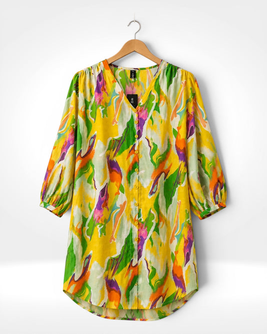 Sunburst Longline Tunic (Bella Blue)