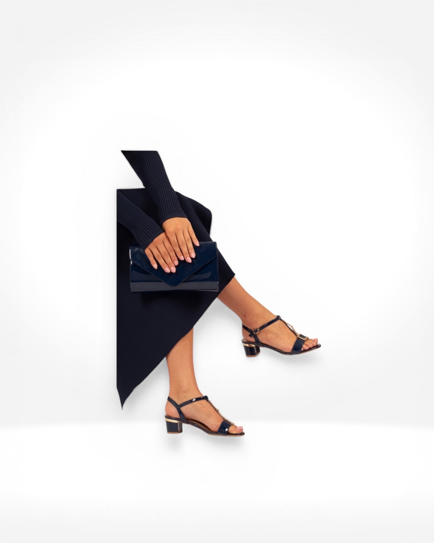 Blaze Navy Patent Sandal