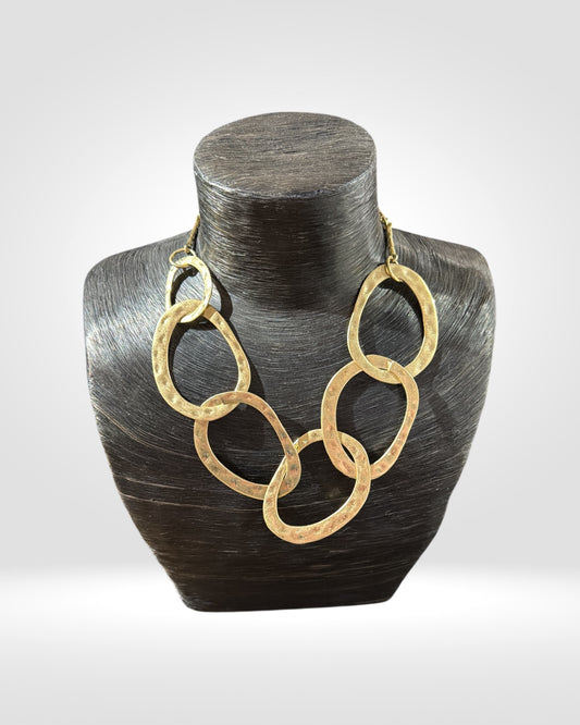 Gold Statement Link Necklace