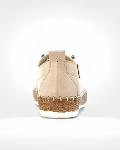 Evie Cream Leather Plimsoll