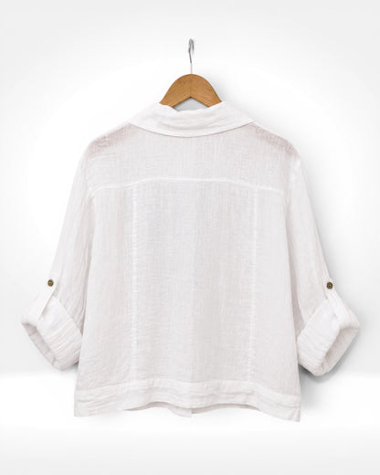 The lightweight Linen Shirt Jacket