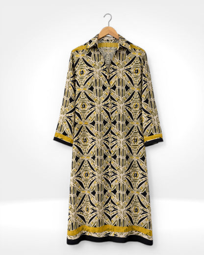 Geo Print Shirt Dress