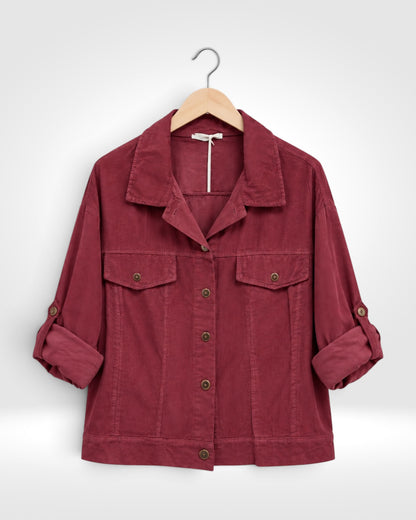 Italian Fine Cord Lightweight Shirt Jacket