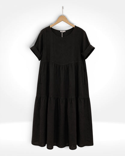 Luna Linen Tiered Maxi Dress
