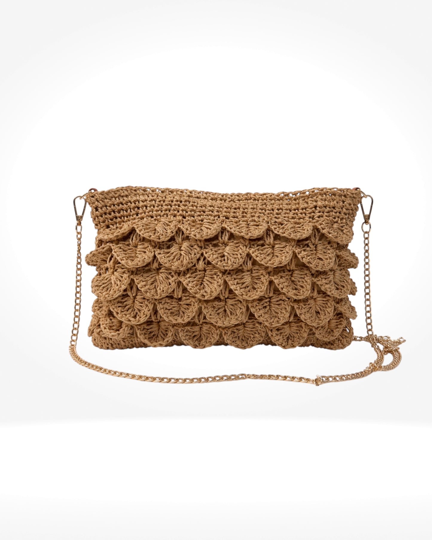 Natural Crochet Chain Strap Bag