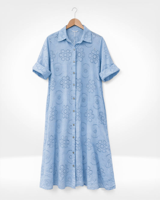 Broderie Anglaise Shirt Dress