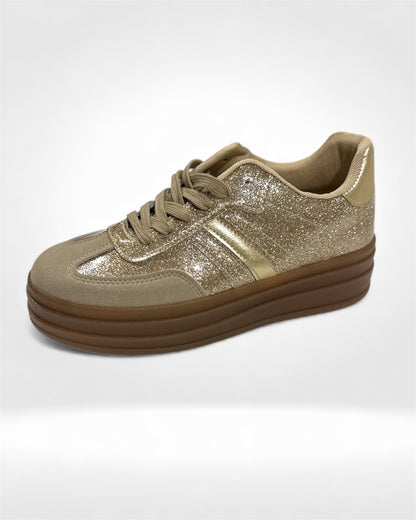 Golden Glow Platform Sneaker