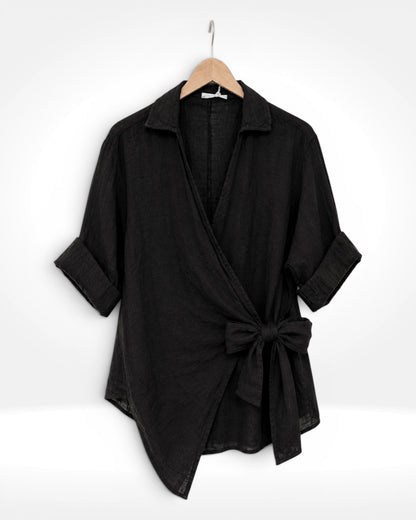 Linen Wrap Top