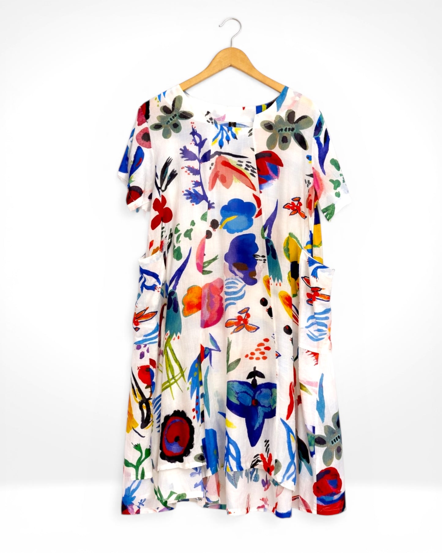 Paint Pop Pocket Tunic Dress (Bella Blue)