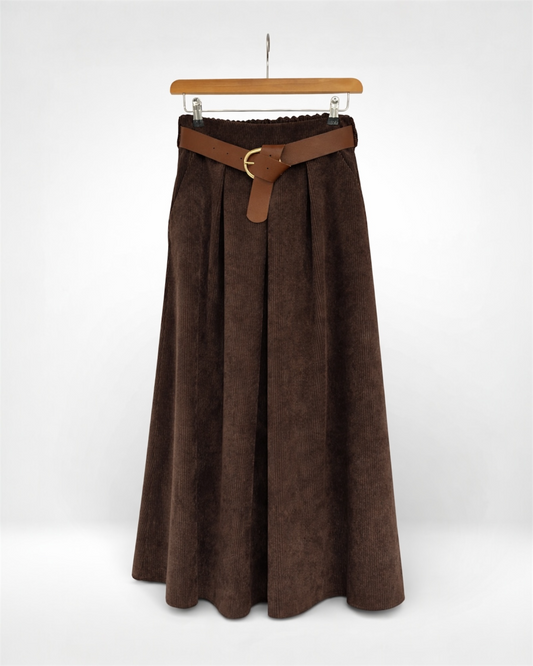 Corduroy Midi Skirt