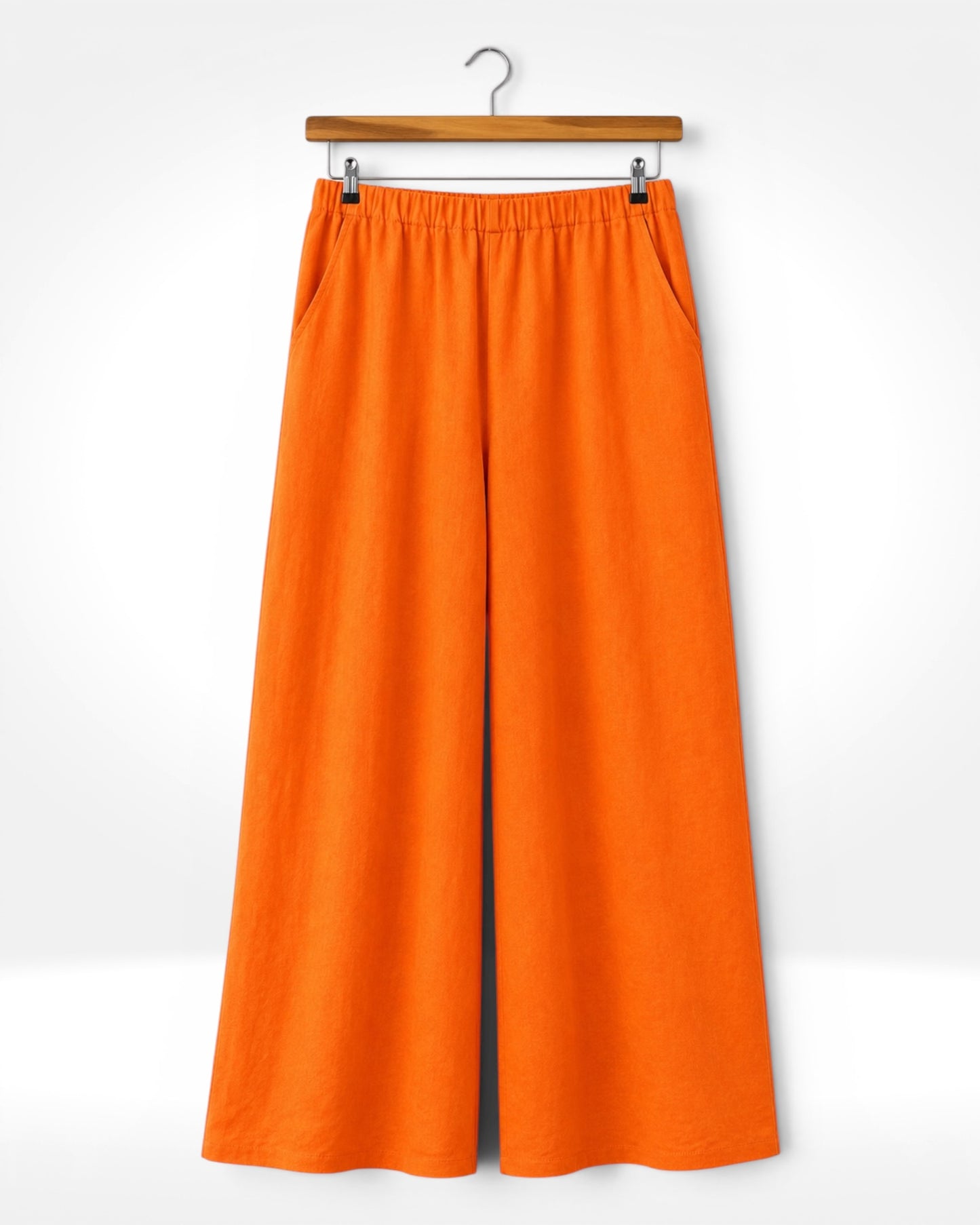 Relaxed Linen Wide-Leg Trousers