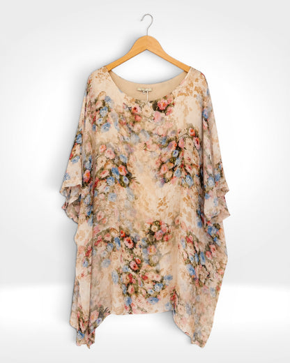 Silk Garden Batwing Long Top