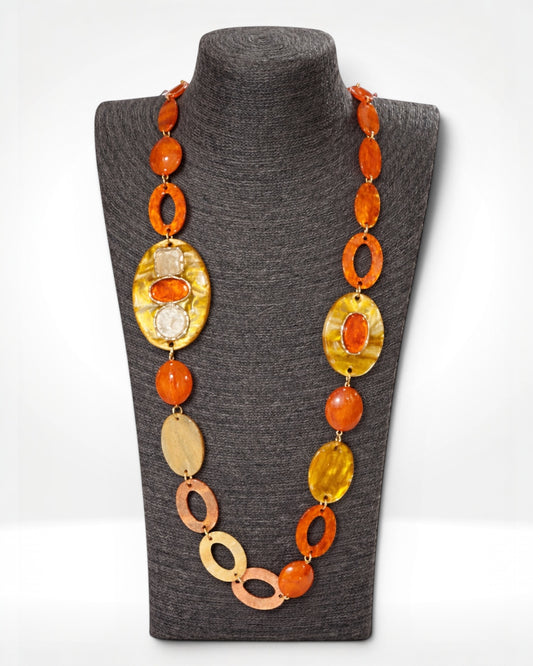 Sunset Orange Statement Necklace