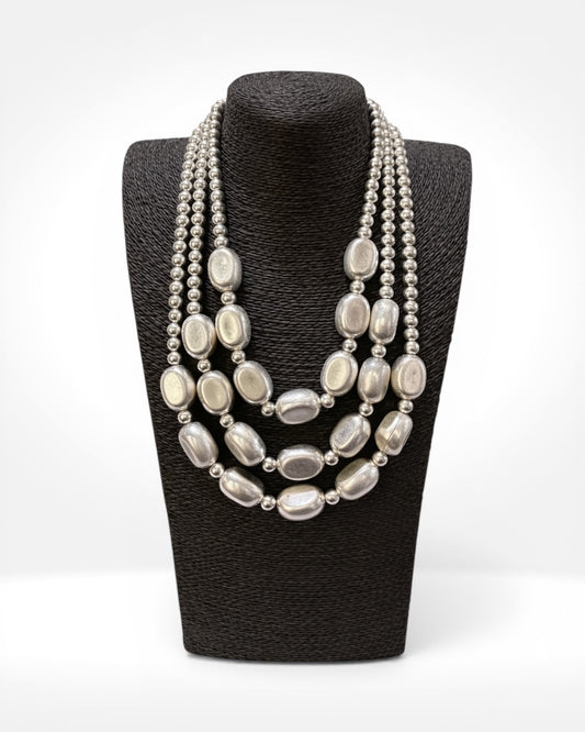 Silver Layered Necklace