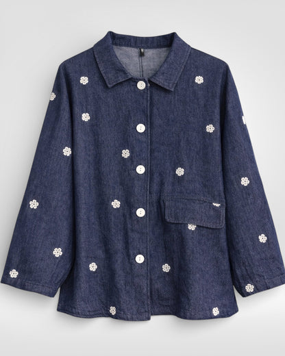 Indigo Daisy Relaxed Jacket (Bella Blue)
