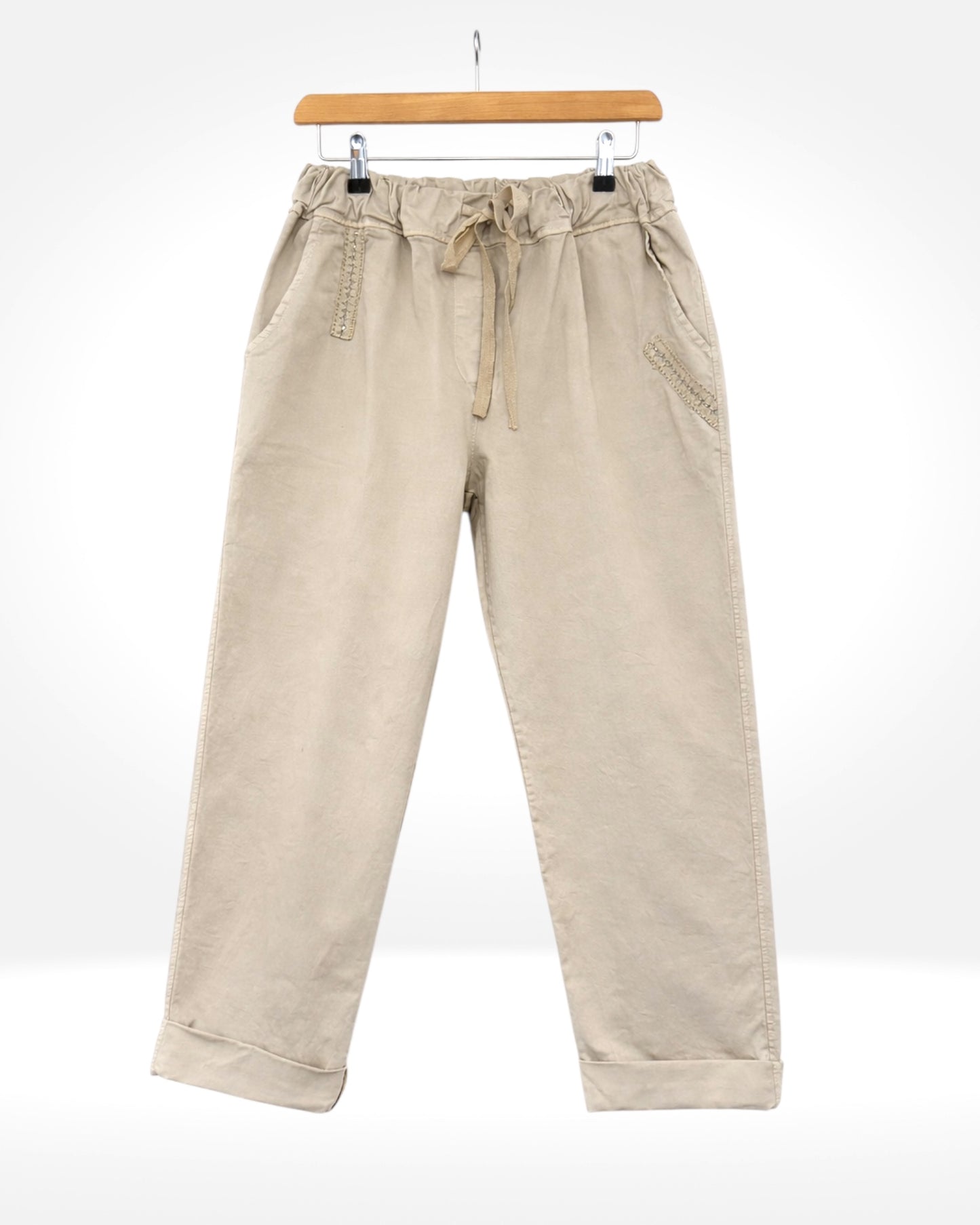 Drawstring Cotton Trousers