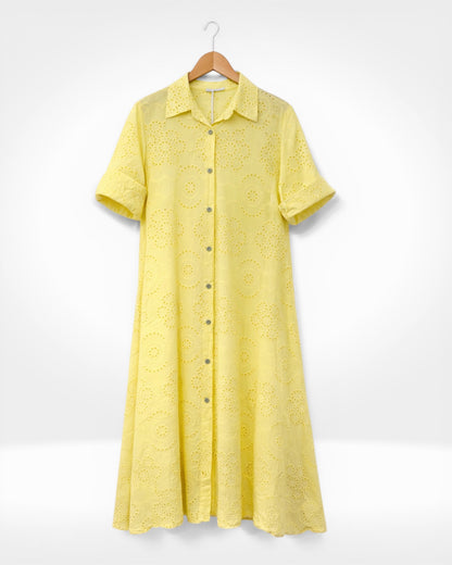 Hemdblusenkleid aus Broderie Anglaise