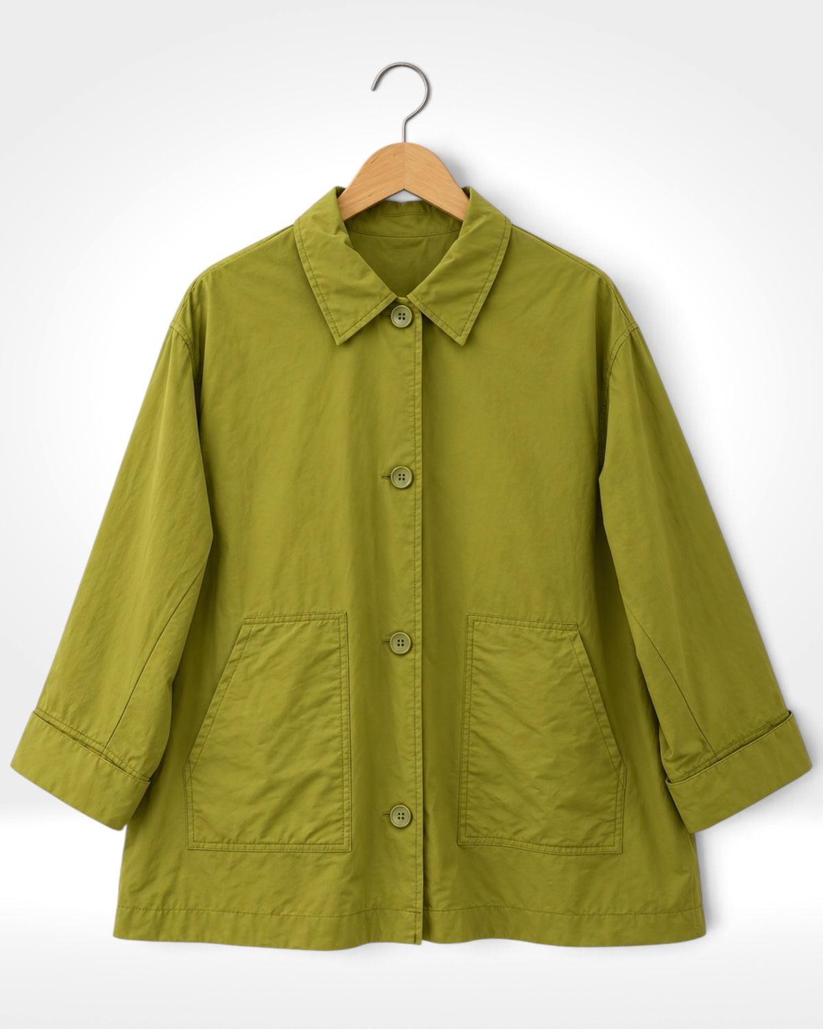Olive Cotton Utility Jacket (Bella Blue)