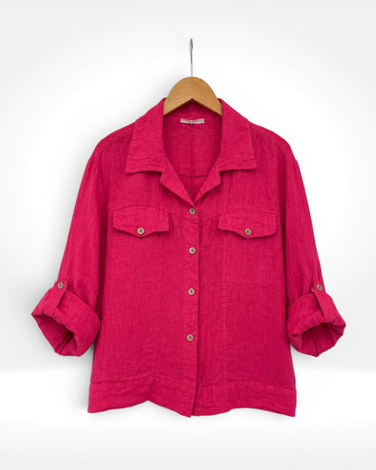 The lightweight Linen Shirt Jacket