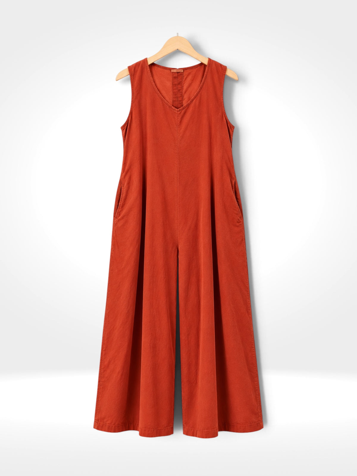 Fine Corduroy Wide-Leg Jumpsuit
