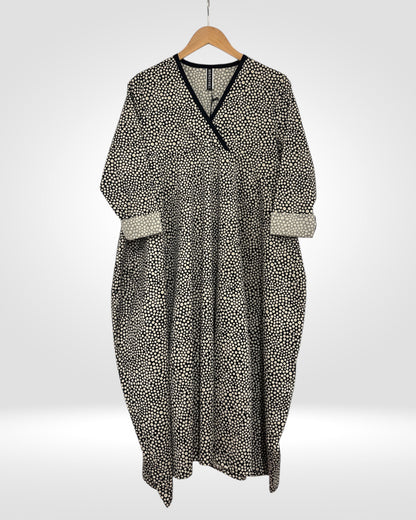 Evelyn Polka Dot Midi Dress