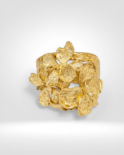 Golden Blossom Statement Bangle