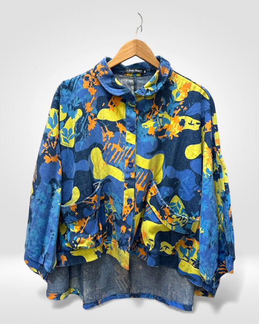 Colour Splash Denim Jacket (Bella Blue)