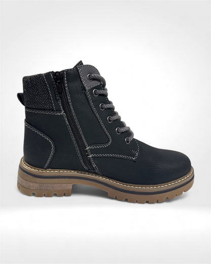 Caramel Black Waterproof Boot