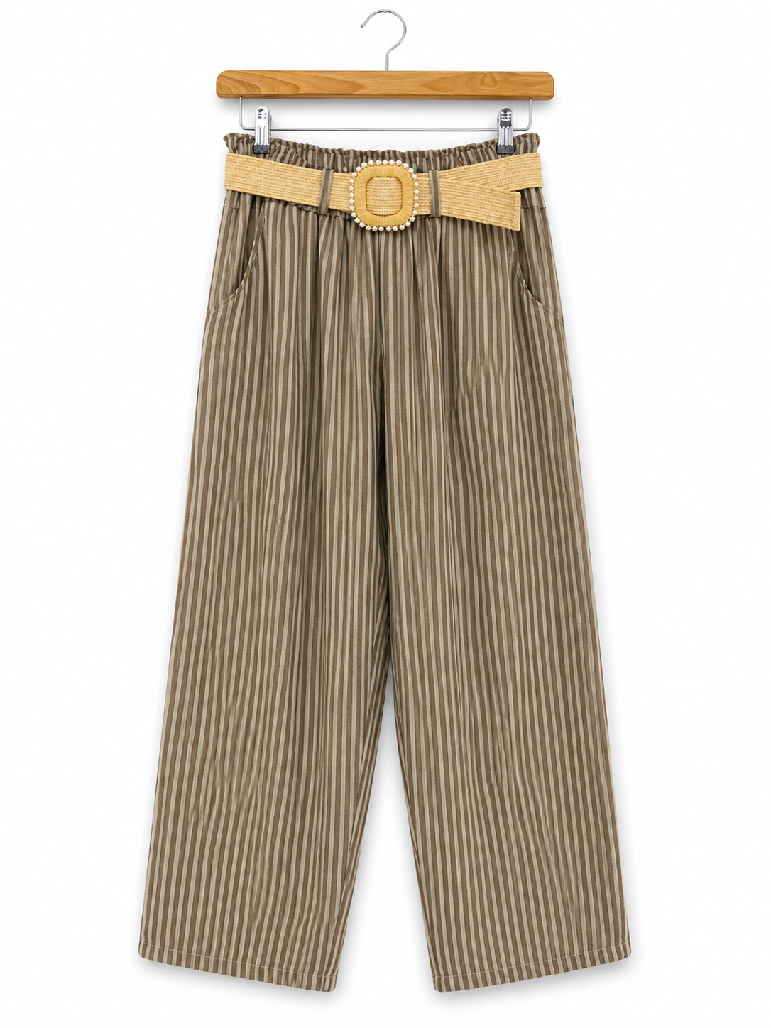 Amalfi Stripe Linen Trousers