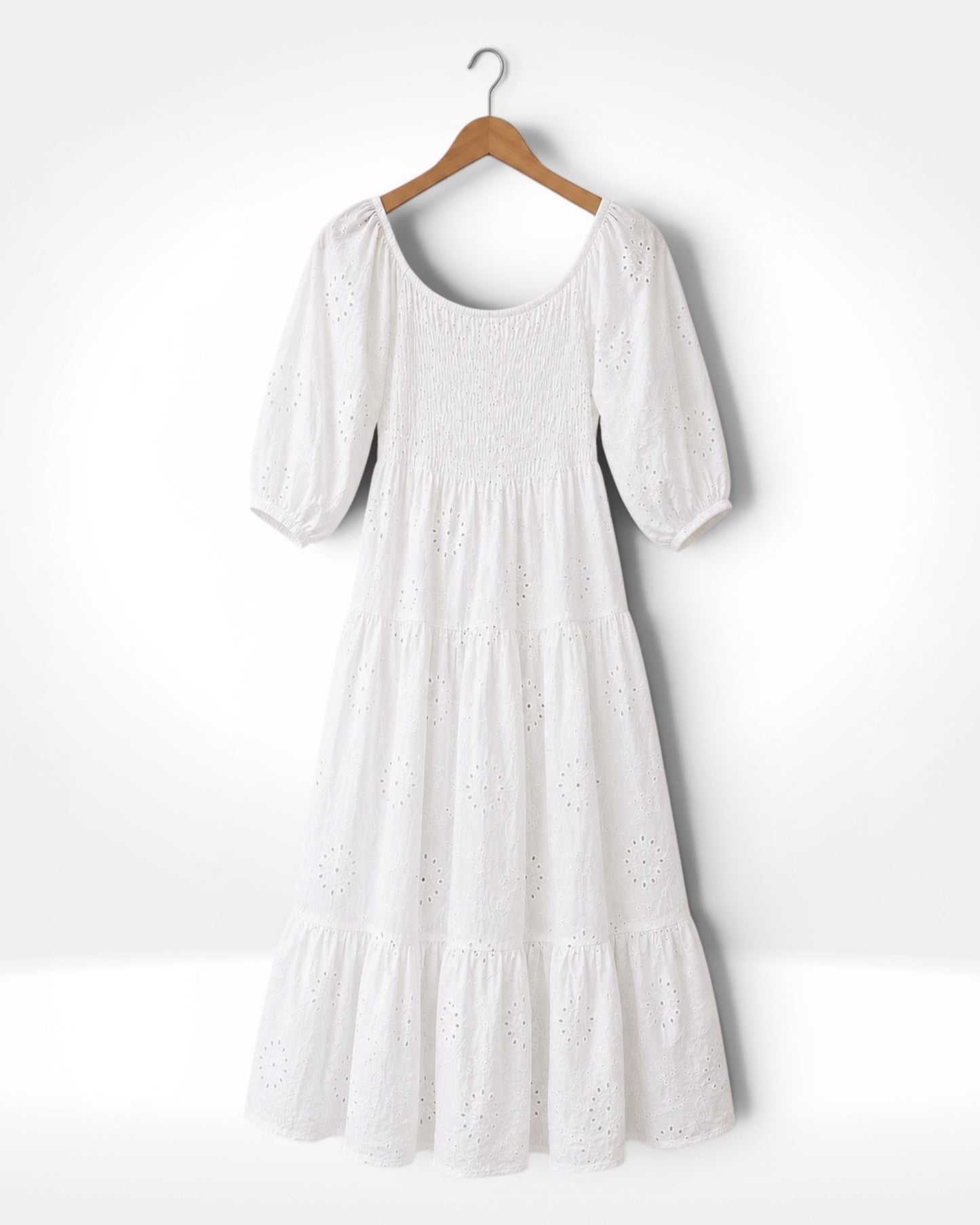 The Amalfi Broderie Midi Dress