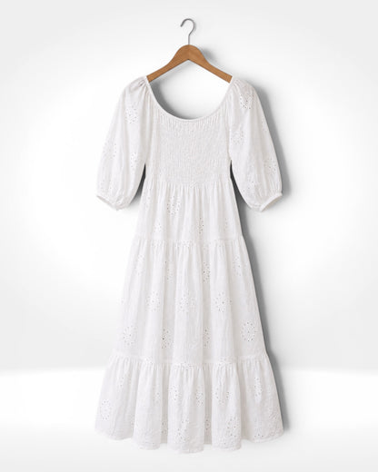 The Amalfi Broderie Midi Dress