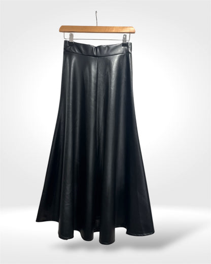 Mocha Luxe Faux Leather Maxi Skirt