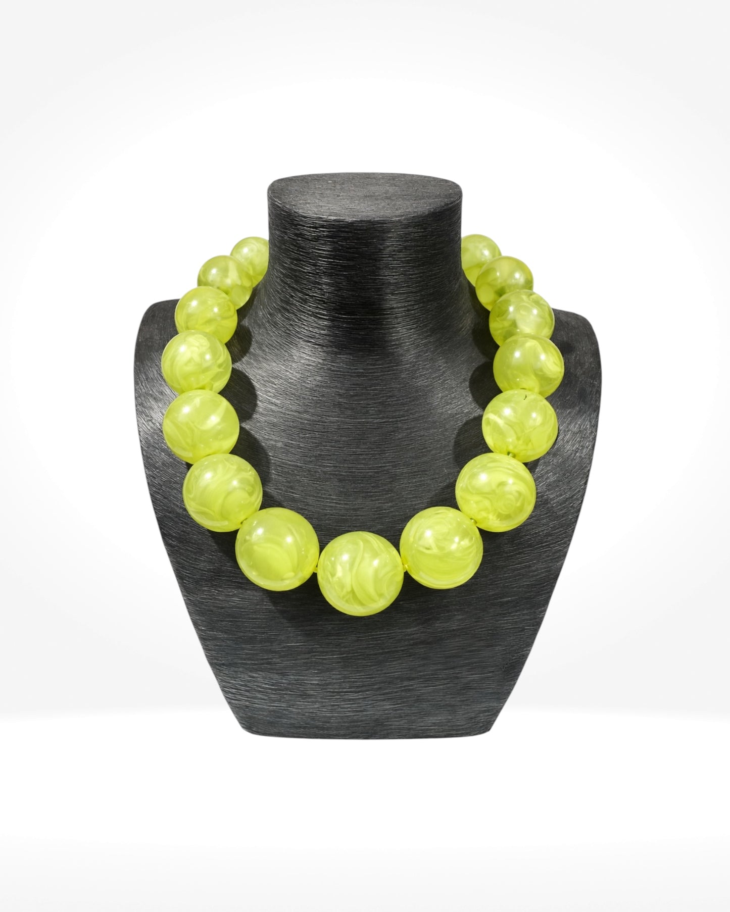 Lime Resin Bead Necklace