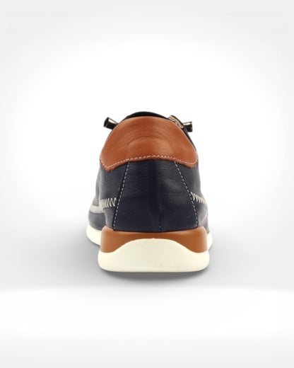 Penelopy Navy Leather Trainer